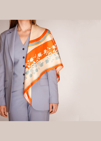 Шовкова хустина Квітуча Краса розміром 90x90 см червона Liane House (332795020)