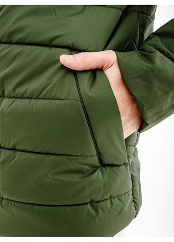 Оливкова (хакі) демісезонна чоловіча куртка ess+ padded jacket хакі Puma