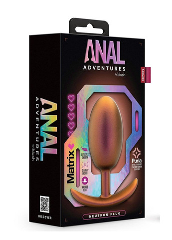 Анальна пробка із зміщеним центром тяжіння Anal Adventures Matrix силіконова, рожеве золото Blush (303904083)