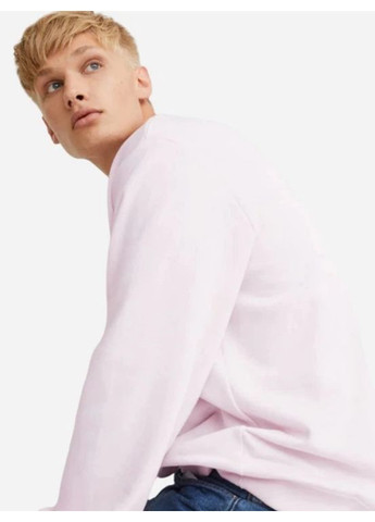 Світло-рожевий світшот оверсайз на флісі чоловічий 060970818 l світло-рожевий H&M (369407771)