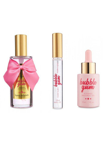 Набор Bubblegum (массажное масло, массажный гель,блеск на губ) с ароматом жевательной резинки Bijoux (297130489)