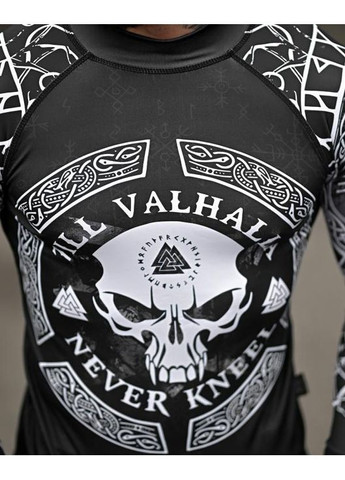 Тактический мужской рашгард Valhalla черный No Brand (364188836)