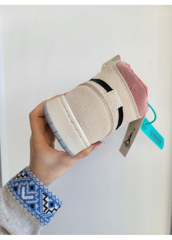 Чорні Осінні кросівки чоловічі nike air jordan 1 black beige найк аір джордан No Brand