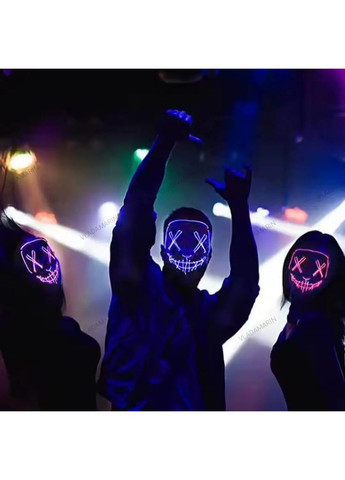 Маска з підсвіткою для Хелловіна,світлодіодна маска "Судна ніч" No Brand (368695239)