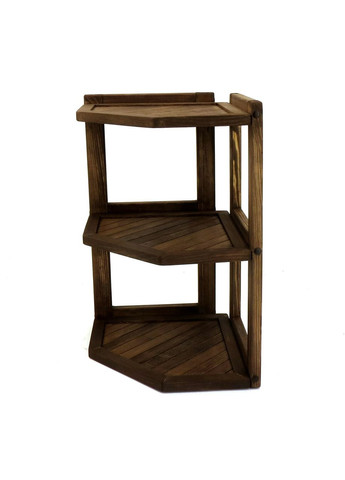 Угловая настенная полка из дерева Магуана капучино (УНП-001609) No Brand (328081017)