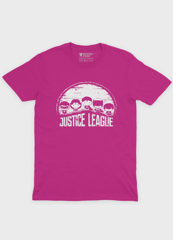 Рожева демісезонна футболка для дівчинки з принтом супергероя - бетмен (ts001-1-fuxj-006-003-042-g) Modno