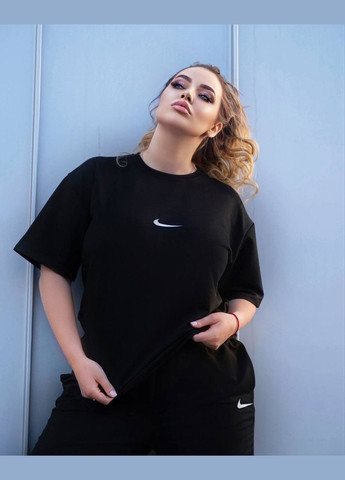 Женский спортивный костюм с футболкой цвет черный р.54/56 452663 New Trend (285711242)