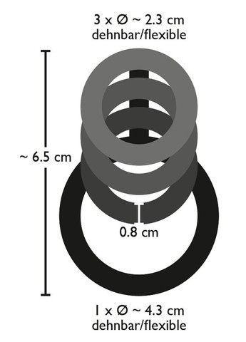 Насадка на пенис из колец КВАРТЕТ No Brand (284236232)