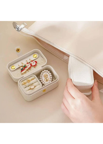 Мини-шкатулка для ювелирных изделий для путешествий и хранения. Белая No Brand (299895199)