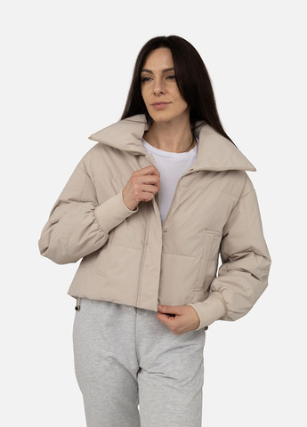 Бежева демісезонна куртка коротка жіноча колір бежевий цб-00265979 MISTY MOUNTAIN