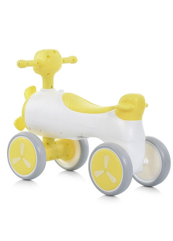 Детская каталка-толокар желтая до 25 кг для детей от 1 года с музыкой и светодиодами игрушка для прогулок Bambi (368759869)