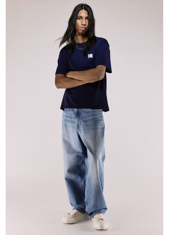 Синя футболка H&M loose fit