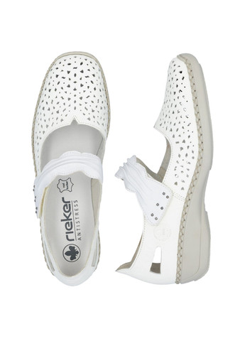 Rieker Весняні повсякденні туфлі білий з натуральна шкіра, німеччина — літо (317364569)
