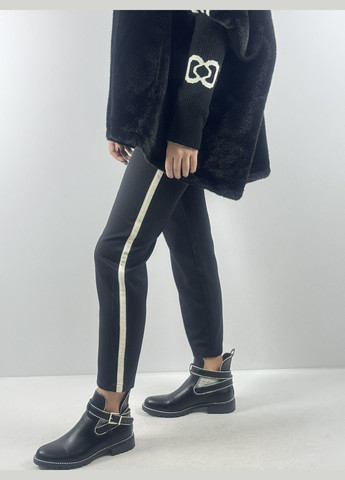 Штани жіночі, чорного кольору, з білими лампасами з обоїх боків. Kor@Kor (314962621)