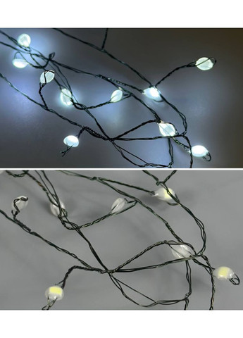 Світлодіодна гірлянда для ялинки/декоративна/вулична мішура Роса 30 метрів 900 LED 8 режимів з пультом ДУ біле світло VTech (366089578)