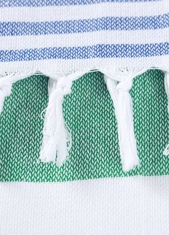 Полотенце пештемаль хлопковое, пляжное, хамам, spa - XХL 100x180 см Green/Blue Stripes Lovely Svi полоска зеленый