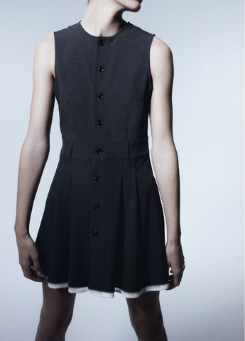 Темно-сіра ділова сукня H&M однотонна