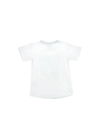 Біла демісезонна футболка дитяча "cool & free" (6547-146b-white) Haknur