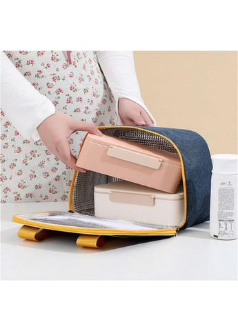 Термосумка - ланч бэг для еды с собой на 5л Zip, черная No Brand (294206320)