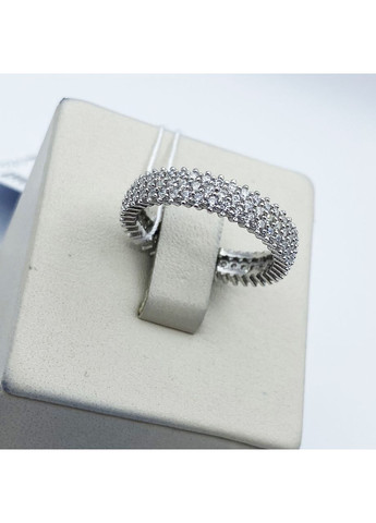 Каблучка срібна з кубічним цирконієм "Доріжка" 18 3,2 г No Brand (370142630)