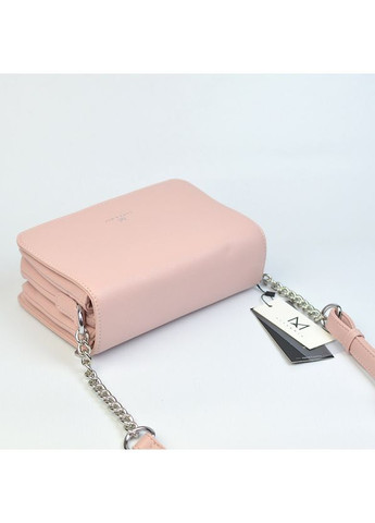 Рожева жіноча маленька молодіжна сумка крос-боді клатч через плече на три відділення Alex&Mia (354182787)
