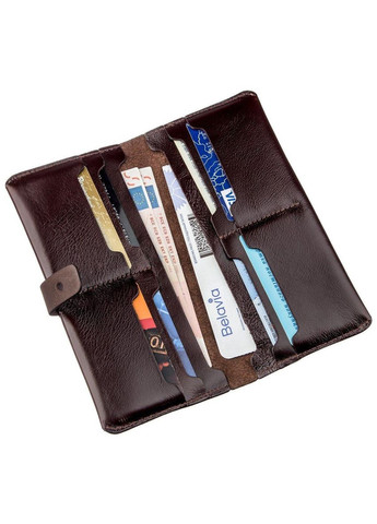 Гаманець вертикальний зі шкіри Алькор 16202 Коричневий Shvigel (329146335)