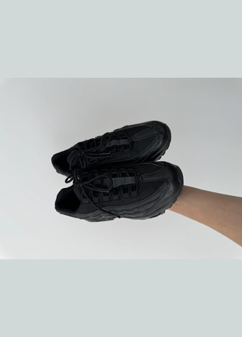Черные демисезонные кроссовки мужские и женские nike air max 95 black | найк аир макс 95 черные No Brand