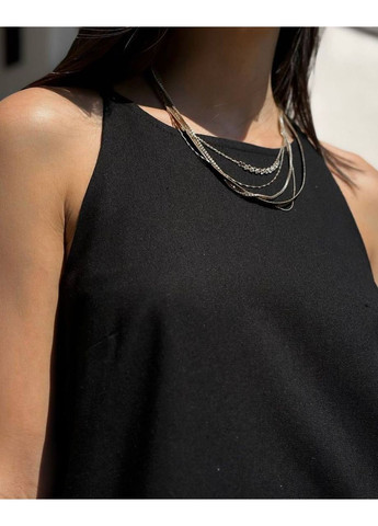 Чорна повсякденний жіноча сукня з льону Україна однотонна