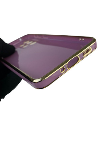 Чохол для Galaxy A33 5G (SM-A336) з кільцем-підставкою із золотою окантовкою на самсунг а33 чорничний gs1 Samsung (366230008)