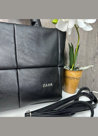 Жіноча дута сумочка на плече, якісна класична м'яка сумка для дівчат під Zara Чорний No Brand (334730797)