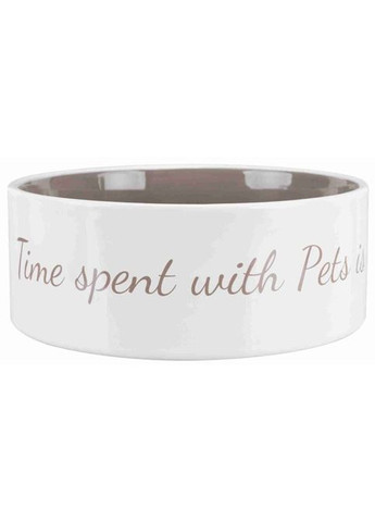 Миска для животных керамическая "Pets Home" бежевая 0.8 л 16 см (2917400167975) Trixie (354702614)