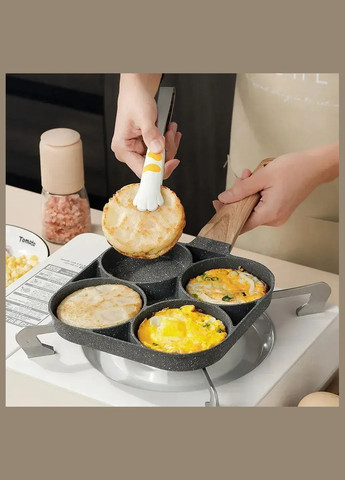 Антипригарная сковорода на 4 отделения для блинов и яичницы / Порционная сковорода для жарки яиц / Кухонная сковорода Hengda (371357615)