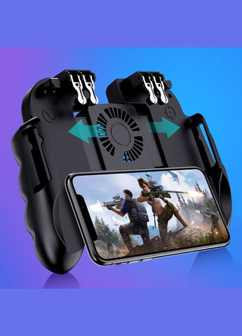 Ігровий геймпад тригер джойстик для телефону H9 з охолодженням і батареєю на 2000 мАг для гри в 6 пальців No Brand (322400869)