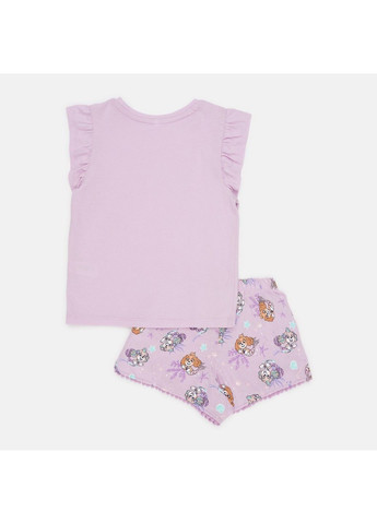 Фиолетовый летний комплект (футболка, шорты) C&A