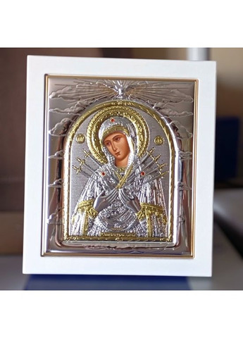 Срібна Семистрільна ікона Богородиці (23 x 20 см) Silver Axion (355267297)