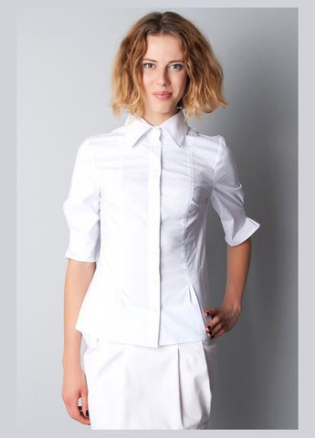 Белая женская блуза с рукавом до локтя Р40 2 Льва (342414895)