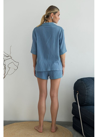 Голубая всесезон костюм с шортами из муслина butterfly Forly