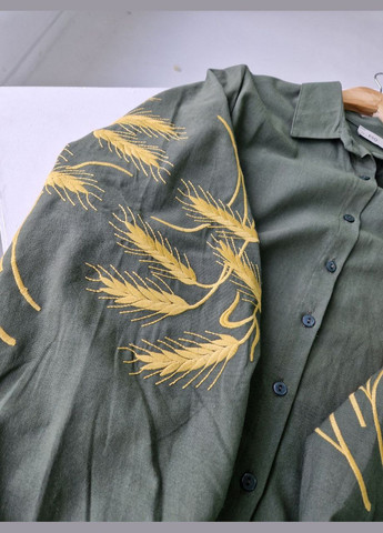 Жіноча вишиванка Колоски зелена ESQ 5071 (303898948)