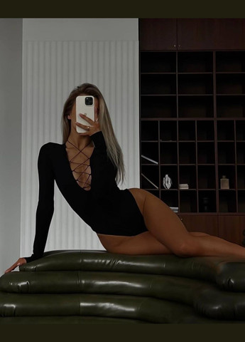 Жіночий боді на зав'язках з довгими рукавами Nositi (315864182)