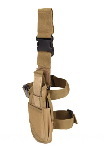 Кобура сумка набедренная на ногу военная тактическая регулируемый размер с отделением для магазина 42х11 см (474291-Prob) Песок Unbranded (283323605)