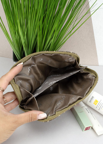 Косметичка жіноча маленька шкіряна Viva 032 бежева у квітку HandyCover (298442078)