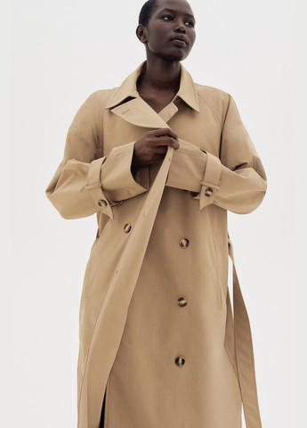 Бежева демісезонна тренч H&M