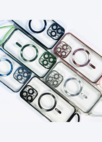 Чехол Crossbody Lanyard with Magsafe со шнурком для iPhone 15 Black No Brand (332006379)