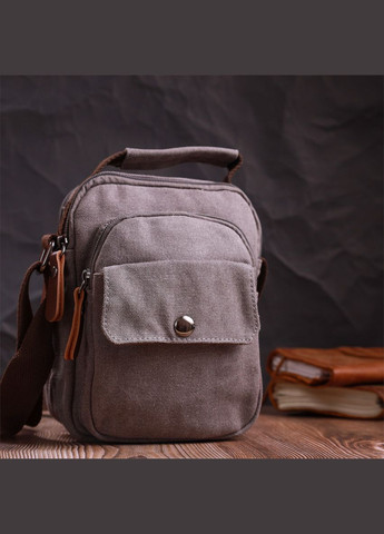 Чоловіча текстильна сумка через плече сіра кросбоді 22217 Vintage (329197754)