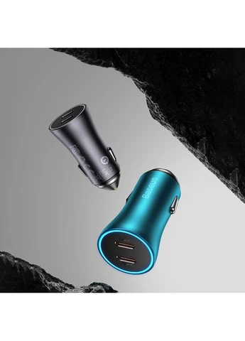 Автомобильное зарядное устройство Golden Contactor Pro Dual Fast Charger Car Charger C+C 40W Blue Baseus (388506218)