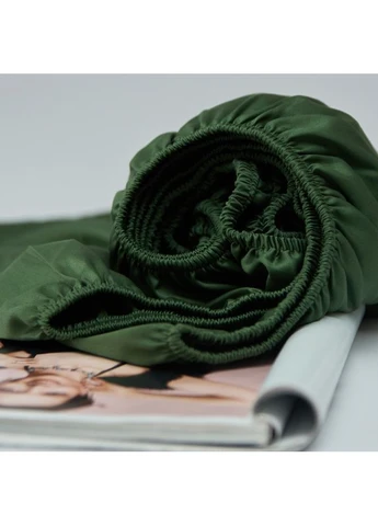 Простыня на резинке Сатин Premium 120х190х20 см (MS-850004347) Moon&Star Green Velvet (386587533)