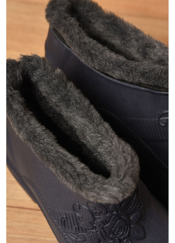 Галоши женские на меху синего цвета Let's Shop (358499231)