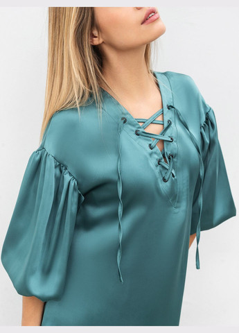 Бірюзова сукня Romashka однотонна