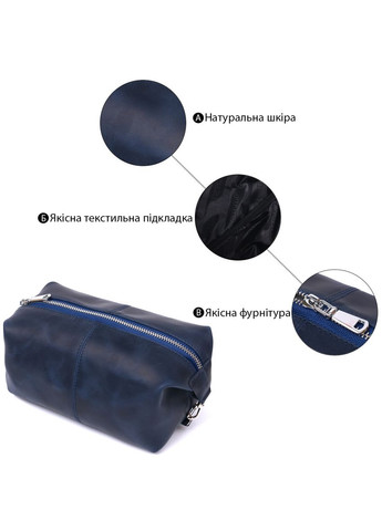 Добротная кожаная косметичка 16401 Shvigel (332052645)