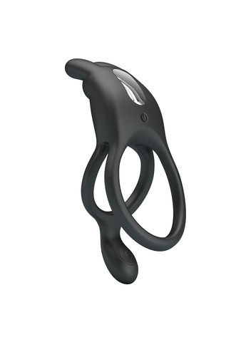 Эрекционное виброкольцо двойное 7 режимов, черное Pretty Love (361670501)